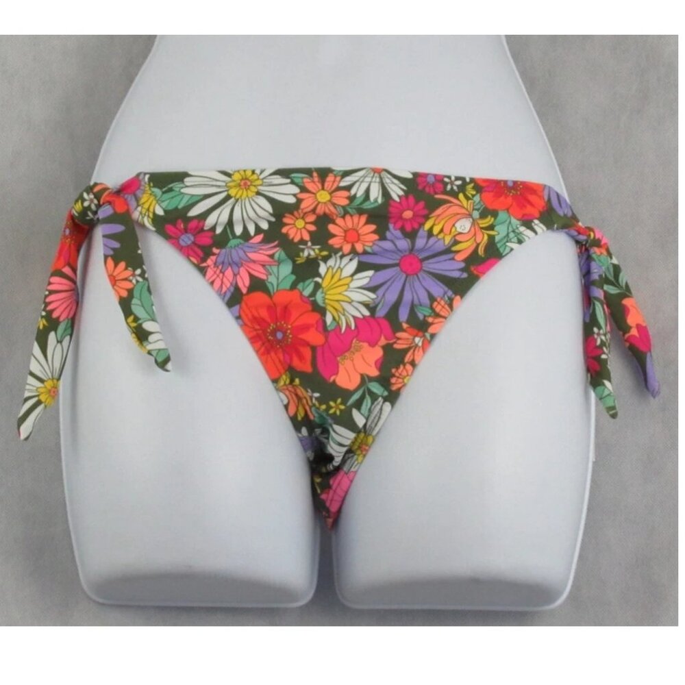Salt + Cove NWOT Juniors Side-Tie Hipster Bikini Bottom Swimsuit, Floral, Medium